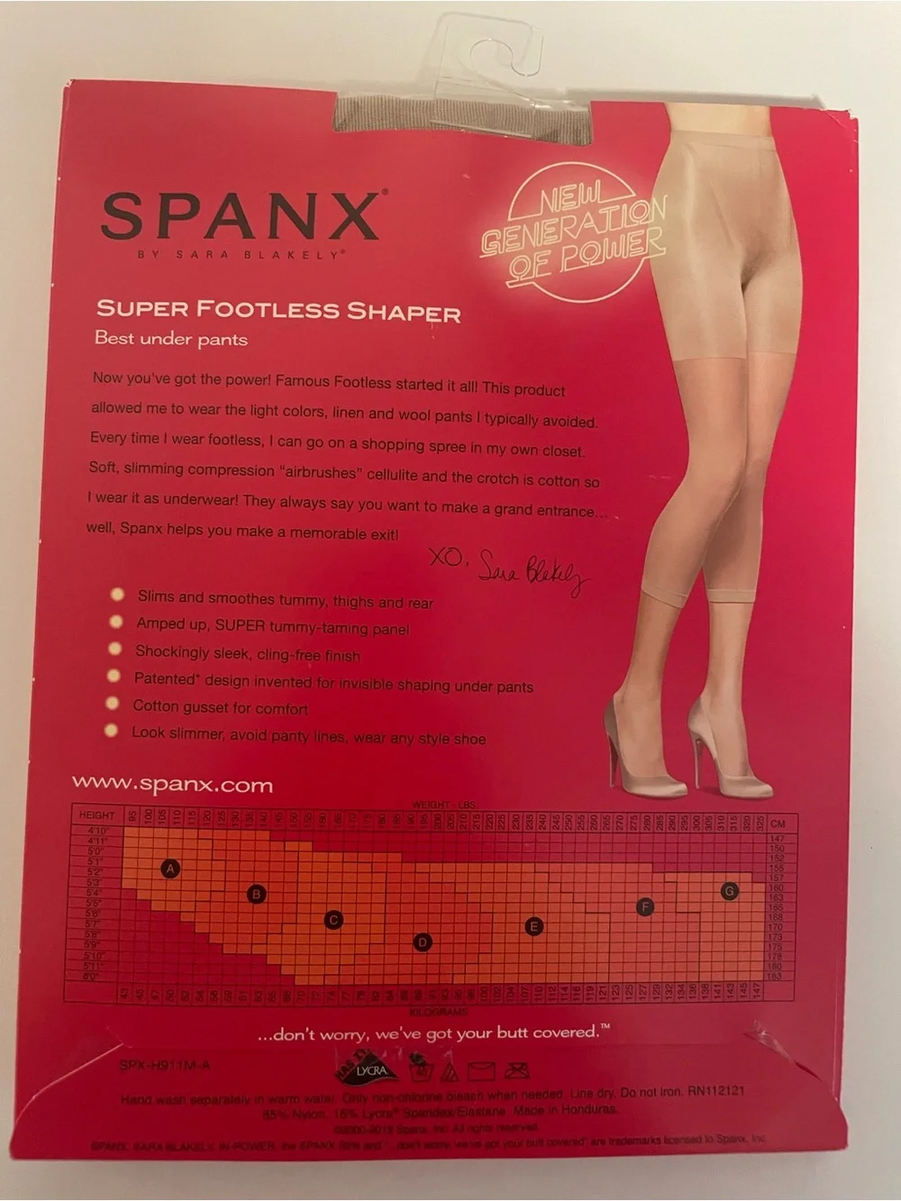 SPANX Higher Power High Waisted Footless Shaper - Size D Color Nude1